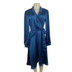 Boohoo Women’s Turquoise Knee Length Robe Sz 8